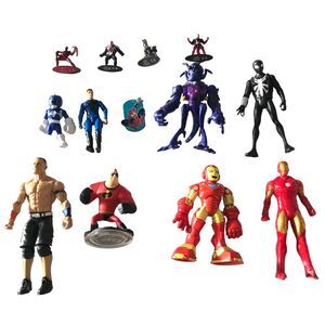 Super Hero Action Figures Lot Of 13  Marvel Disney TMNT Mattel LORD DREGG